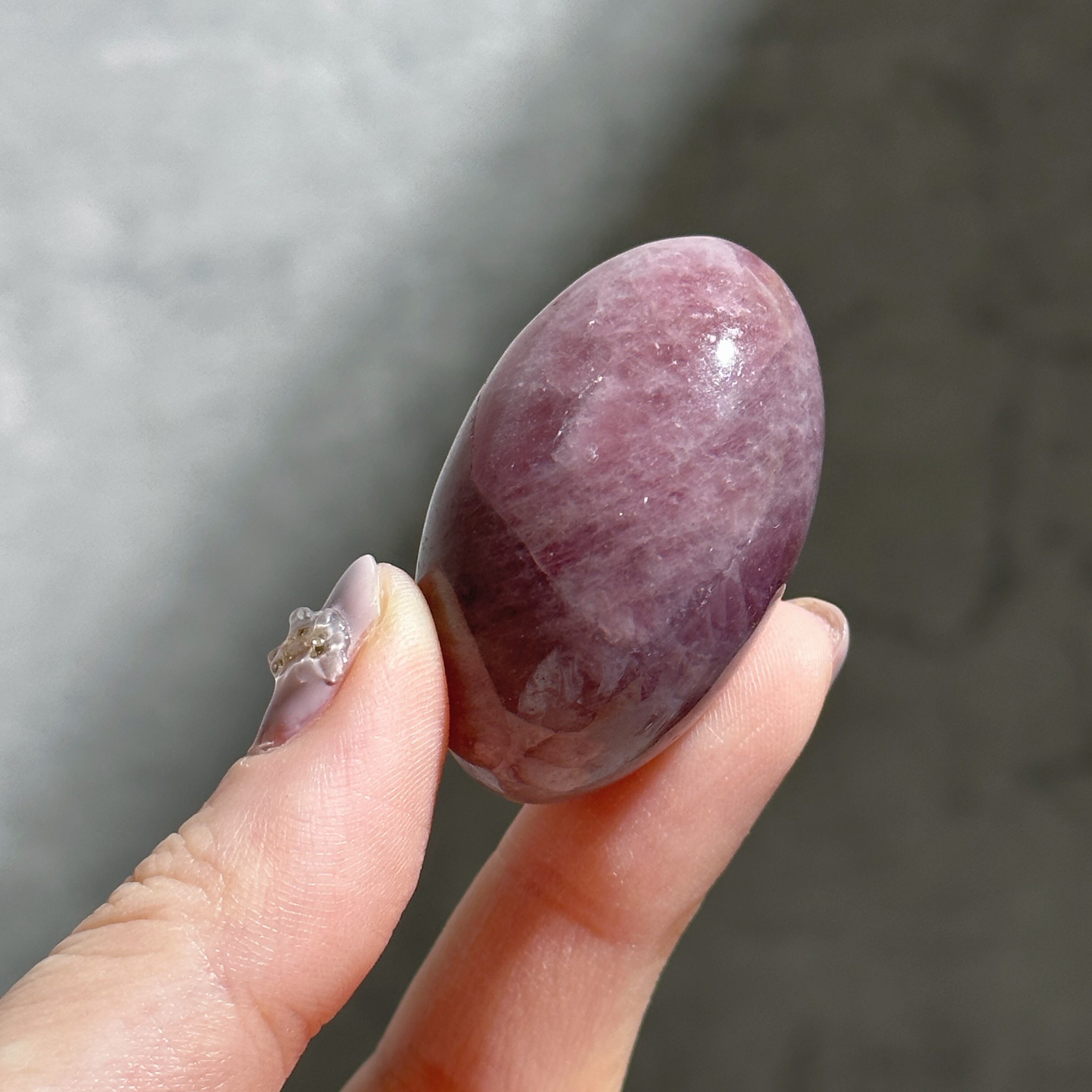 パープルローズクォーツ パームストーン32◇Purple Rose Quartz