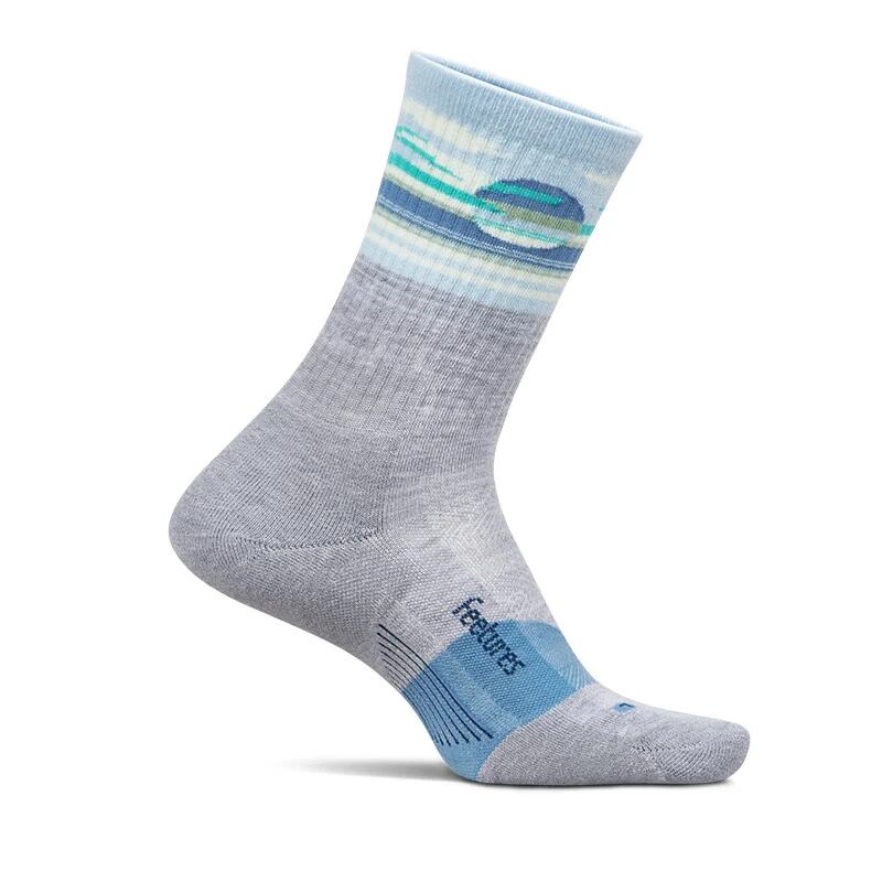 Feetures(フィーチャーズ)TRAIL MAX CUSHION MINI CREW -Cloud Veil Blue メンズレディースソックス