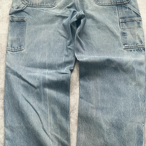 メキシコ製 デニム ダブルニー Carhartt B07 DNM 36×32 詳細写真16