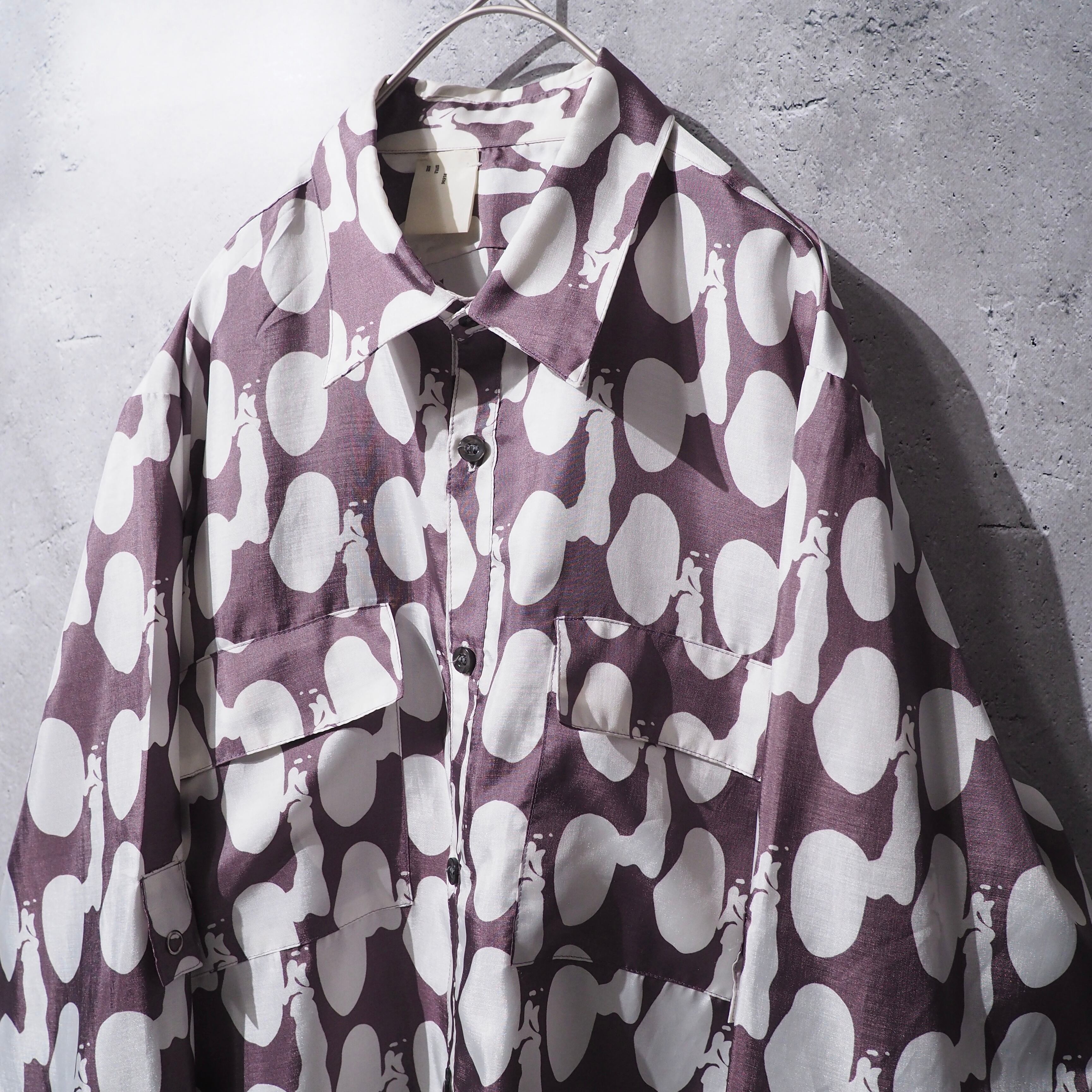 ” N.HOOLYWOOD ” Drop Dot all pattern Long sleeve shirt