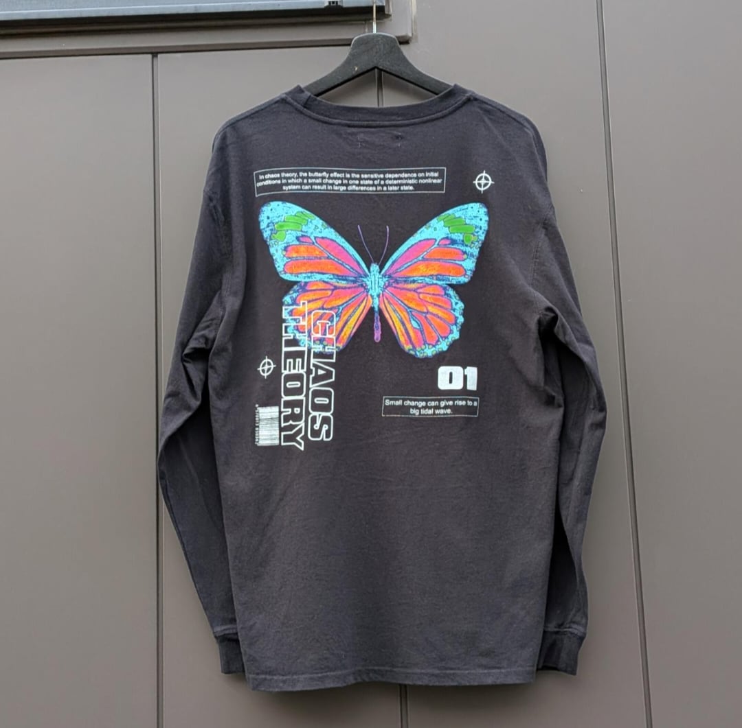 chaos Theory Butterfly graphic l/s tee 小岩店