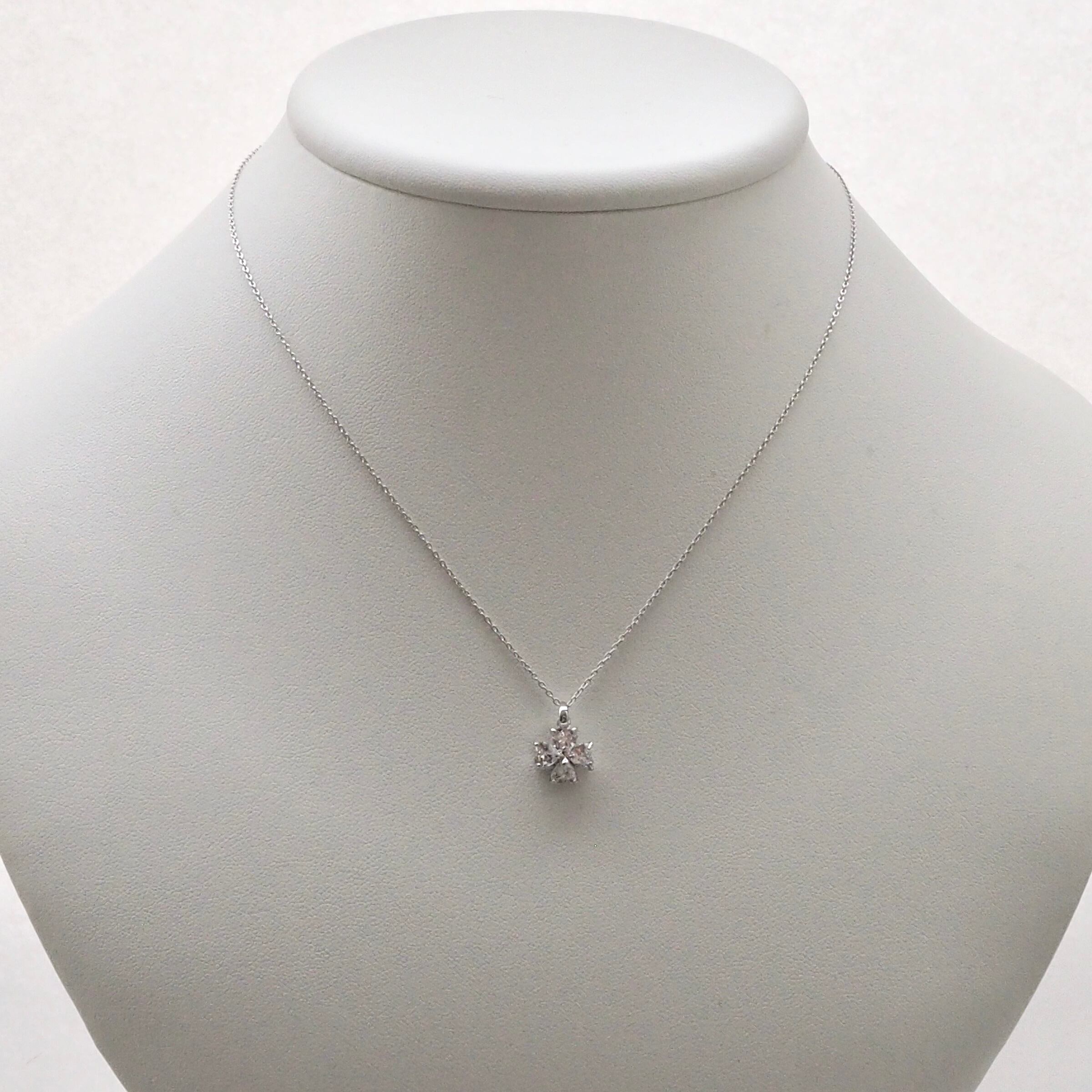 clover cross happiness necklace✴︎ silver925 四葉のクローバーの