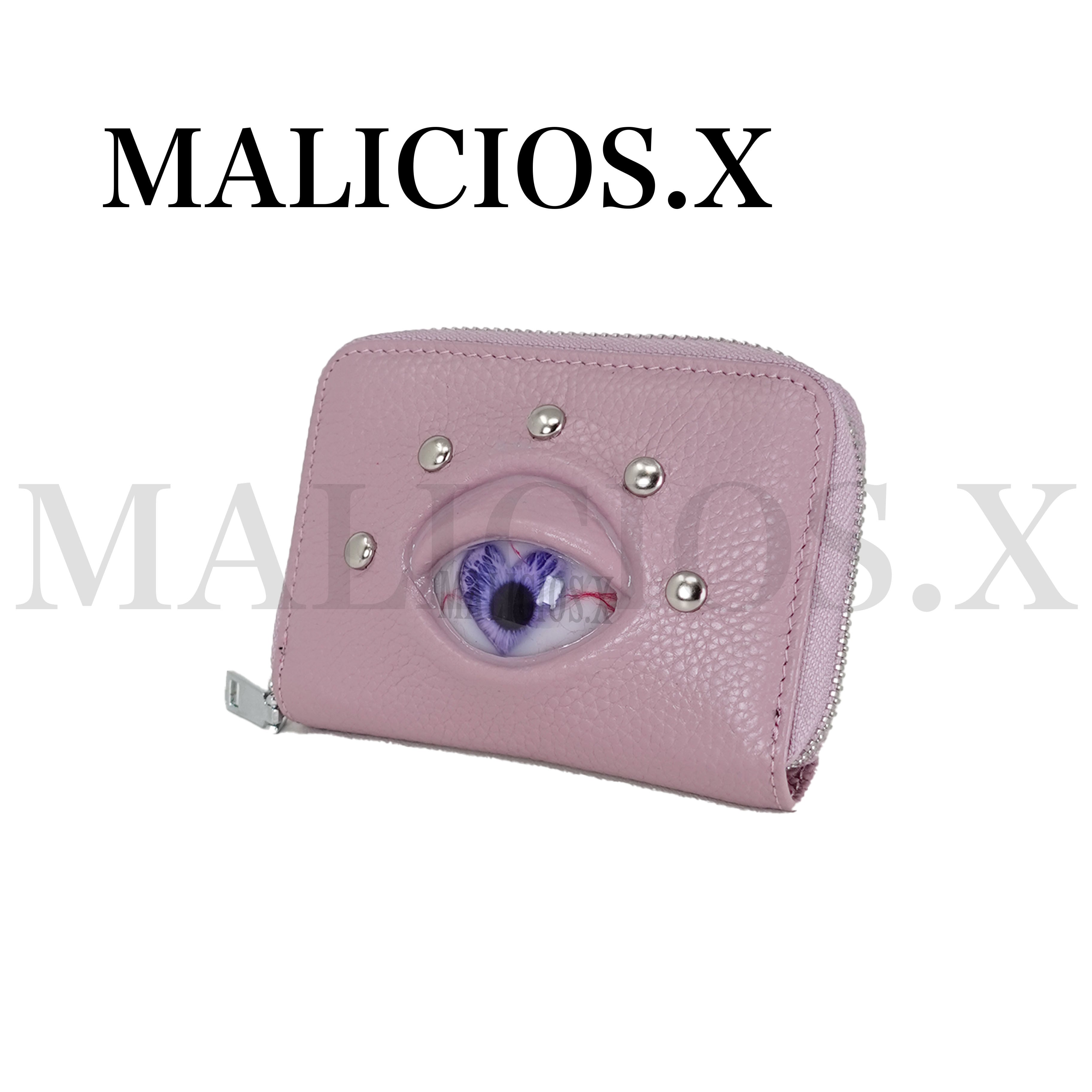 Heart Eye folding zip card & coin case(Lavender)/Violet | MALICIOUS.X