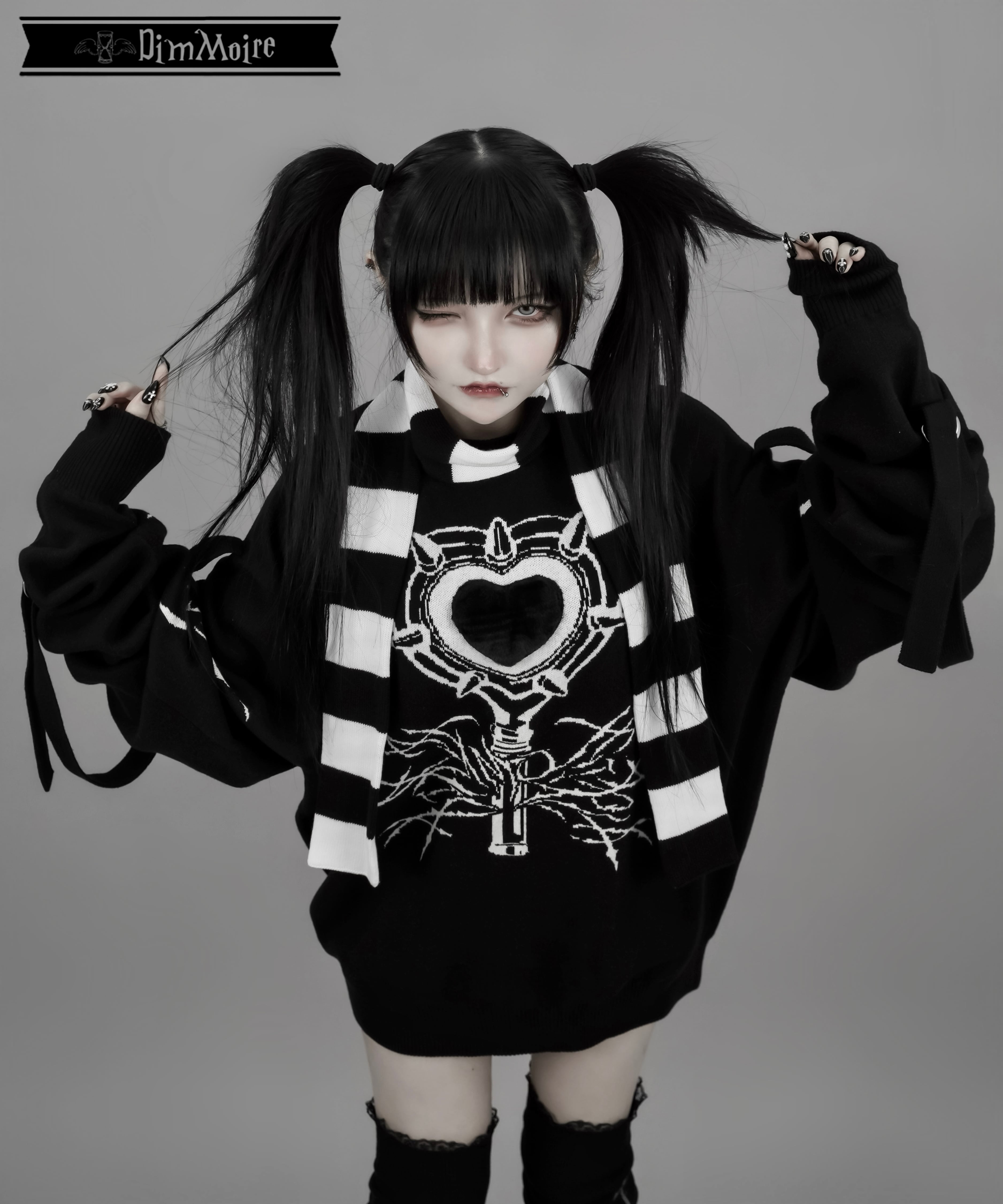 超ロングスリーブニットII【Black】 | DimMoire