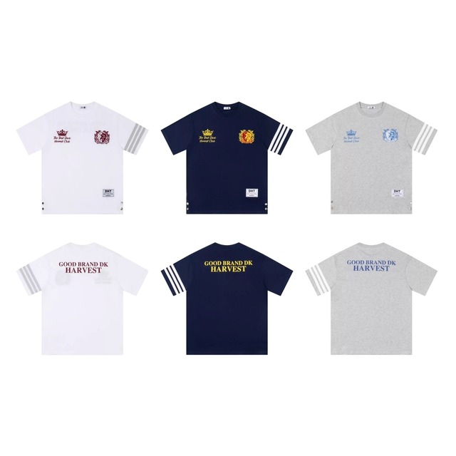 プレッピーエンブレムサイドボタンＴシャツ 3col   R02113