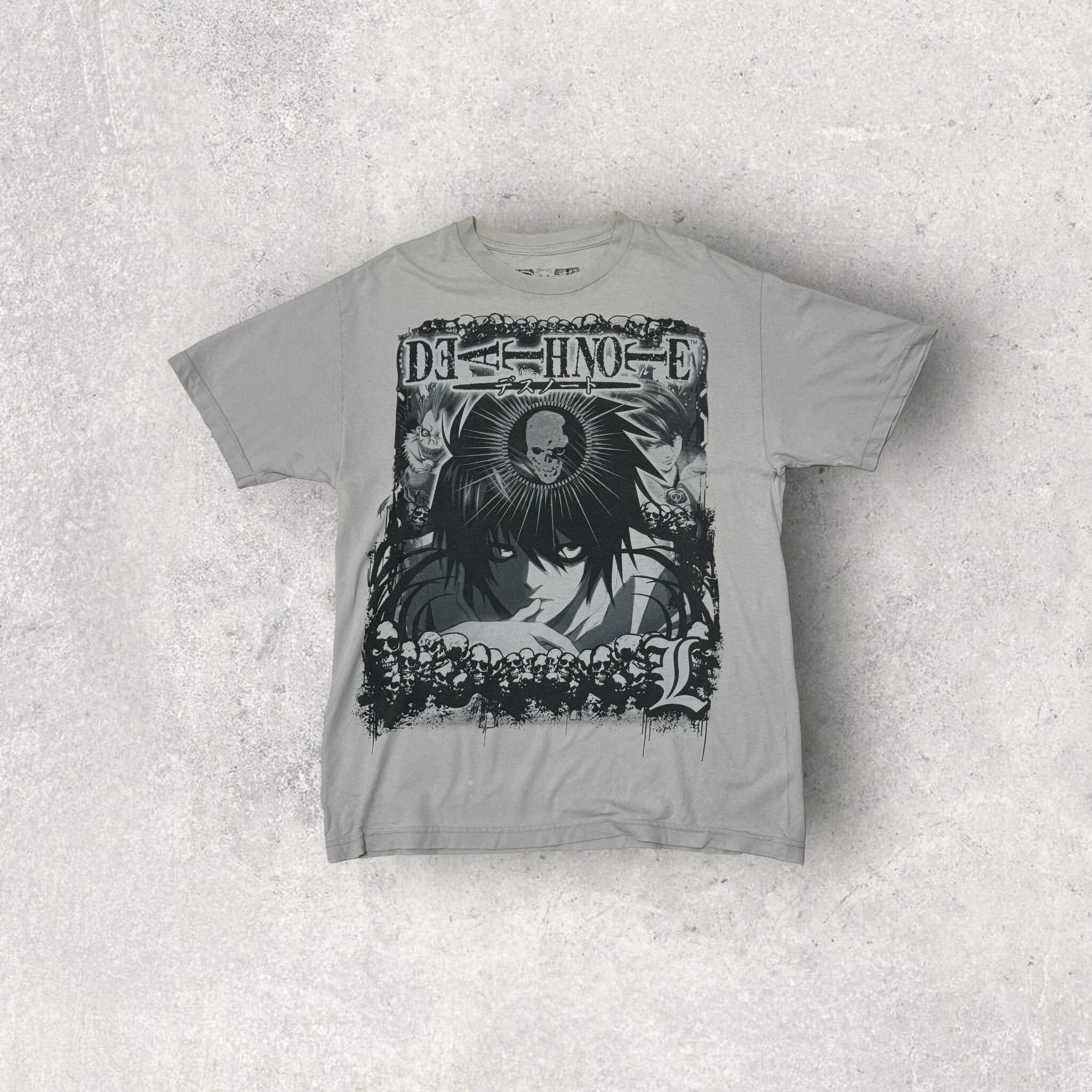 "00's DEATH NOTE" big print t-shirt