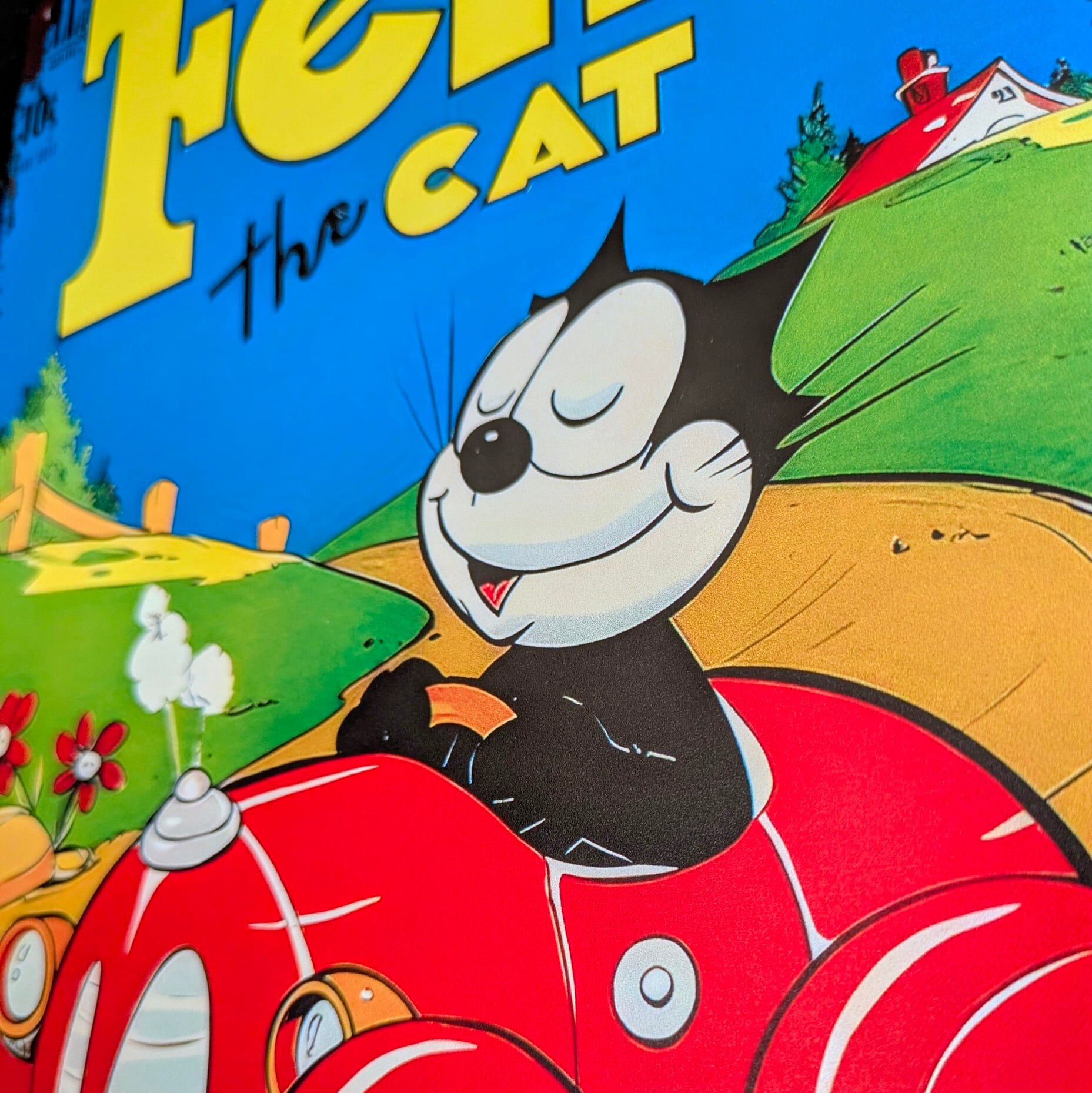 送料無料！ちょうどいいブリキ看板【 Felix the Cat / フェリックス / フィリックス】 METAL SIGN / メタルサイン / ブリキ看板 / サインボード / ビンテージ加工 〚アメリカン雑貨 アメトイ〛