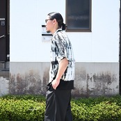 KUON(クオン) Arimatsu Shibori Camp Collar Shirt