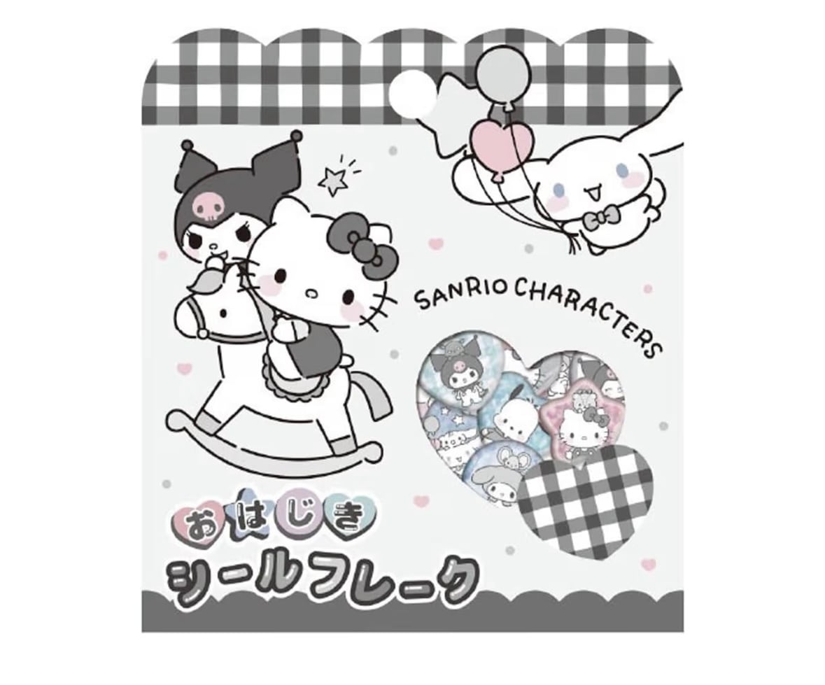 おはじきシールフレーク サンリオキャラクターズモノクロ | candybox