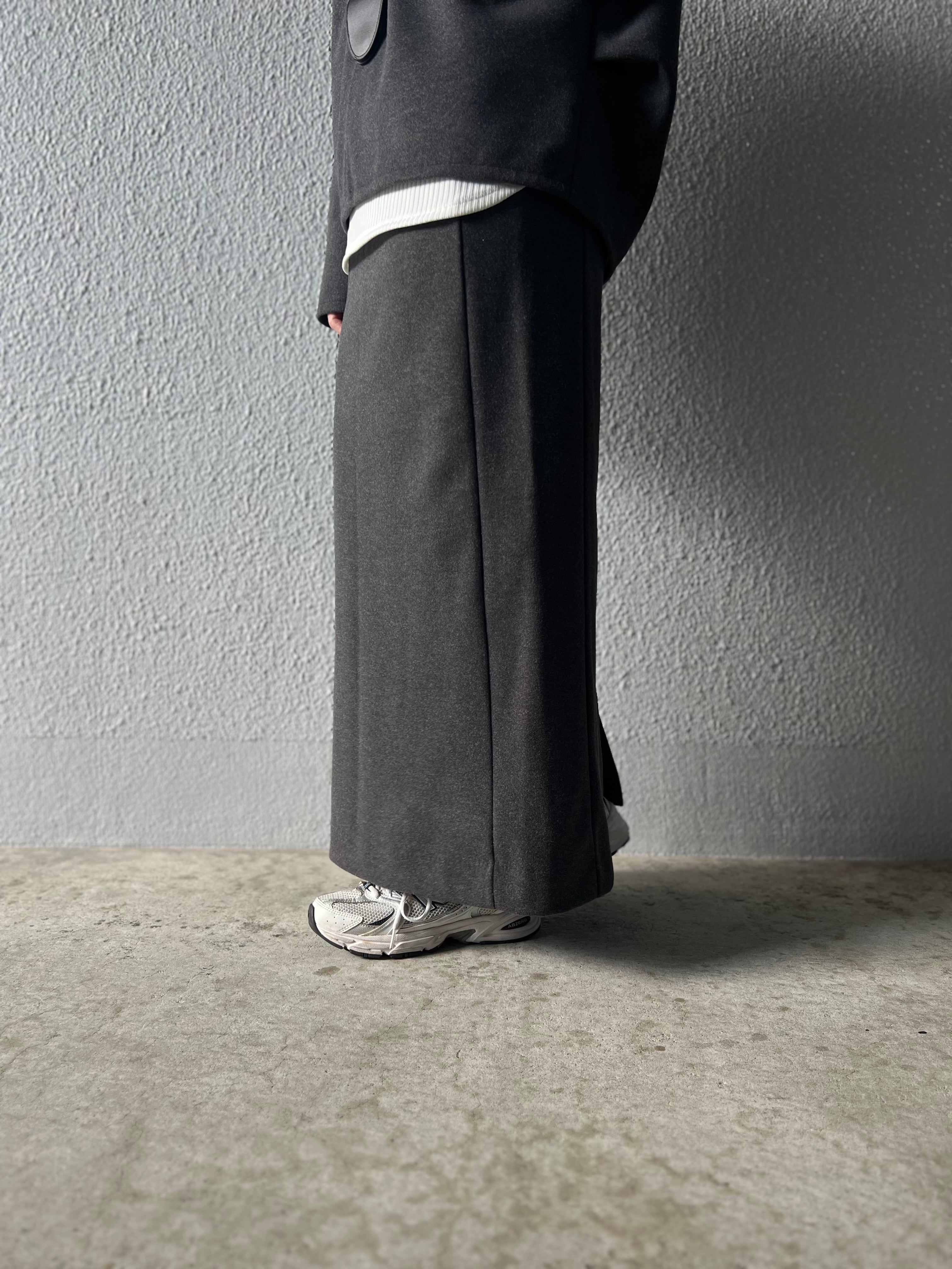 【LEMELANGE】セットアップ可 ストレッチジャージスカート 8551301