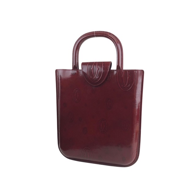 Cartier カルティエ ハッピーバースデー ハンドバッグ レッド エナメルレザー vintage ヴィンテージ オールド 6ntyn7