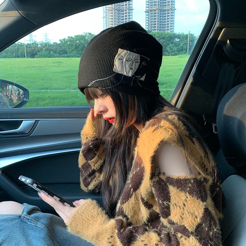 スタンダードニット レトロ 帽子 ブラック・アイド・ピーズ37845539234