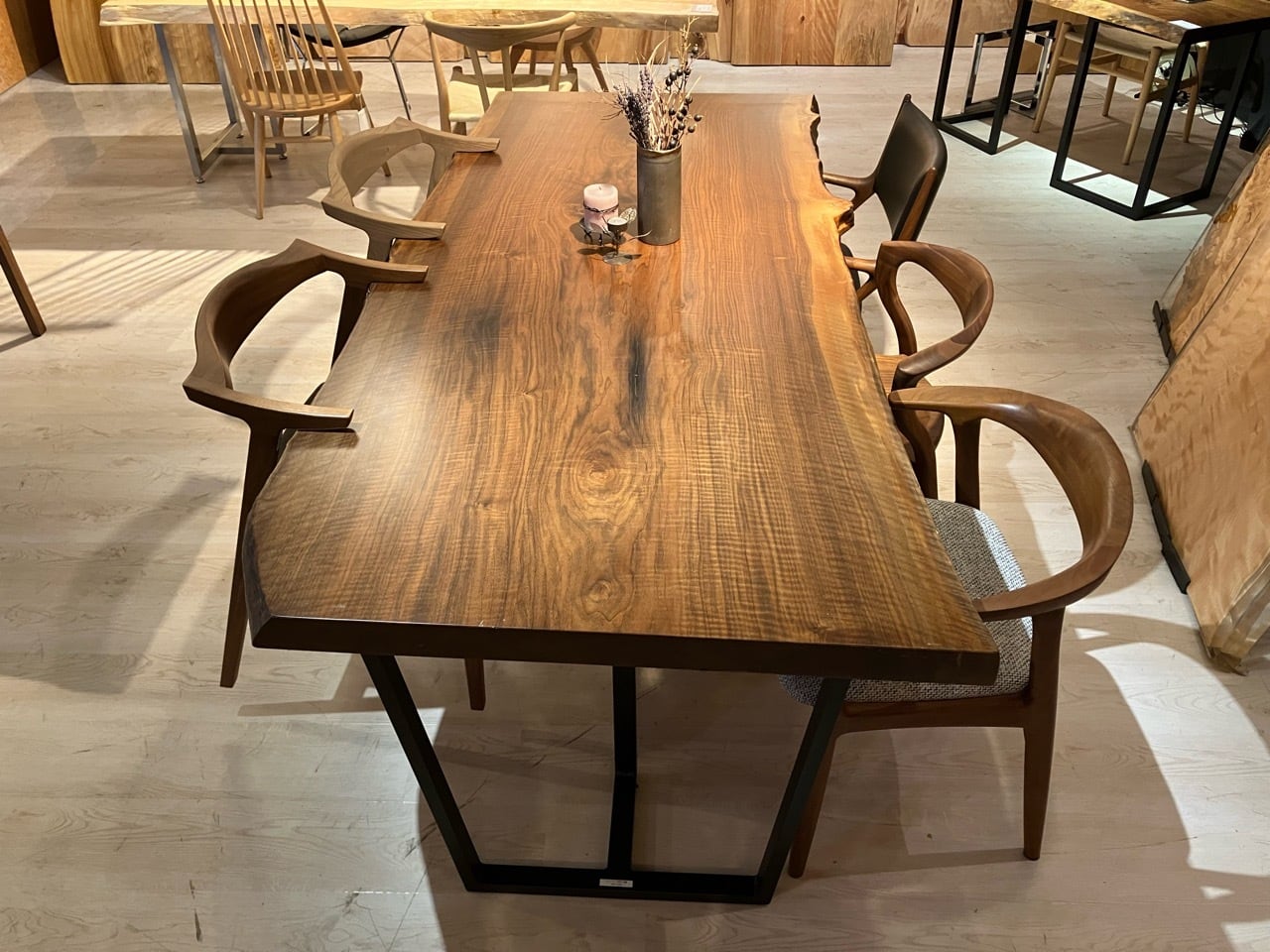 Premium】ウォールナット_2100×900-930-900×60_青山店_テーブル天板/一