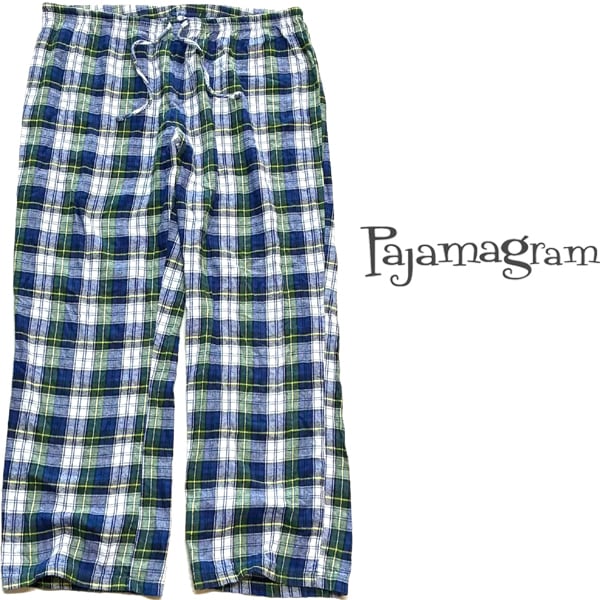 1点物◇チェックパンツPajamaramパジャマパンツ古着XLメンズレディース
