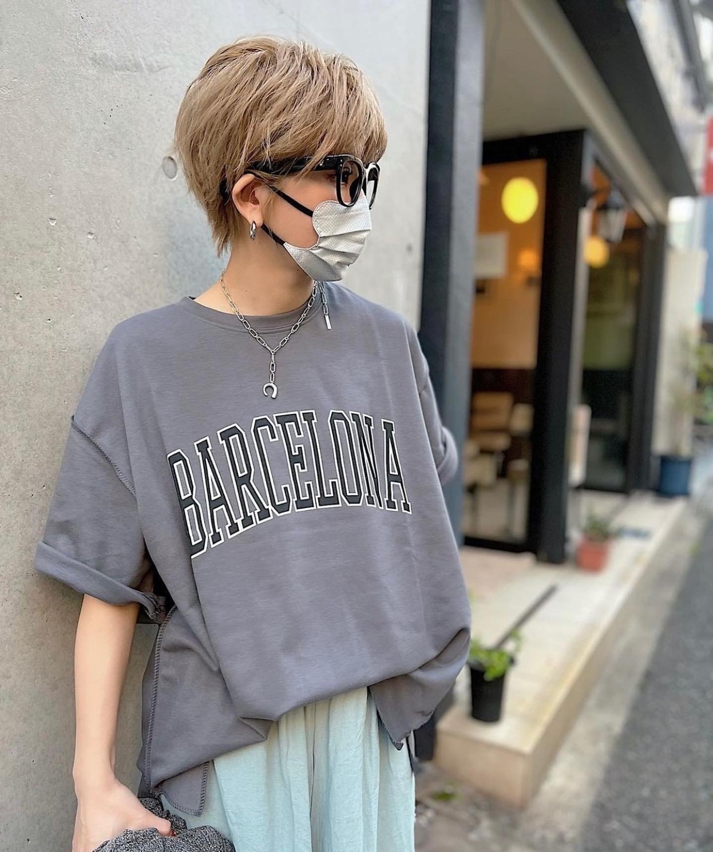 【3color】BarcelonaオーバーサイズTシャツ