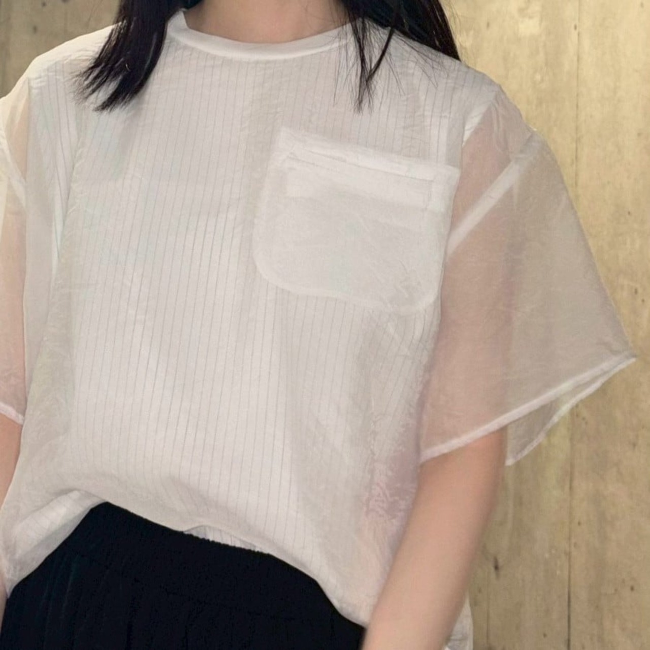 MMD105TEB シアーストライプTシャツ