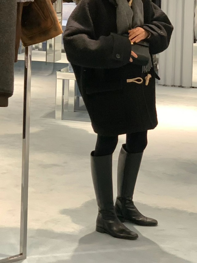 (予約) ounce / Baby alpaca hoodie duffle coat 2color