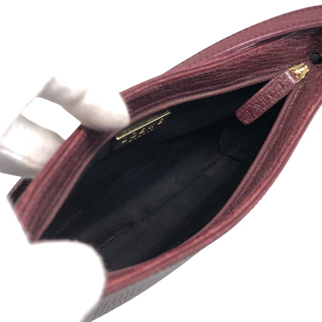 LOEWE ロエベ ハンドバッグ ボルドー ロゴ レザー 型押しレザー ミニバッグ vintage ヴィンテージ オールド d75auv