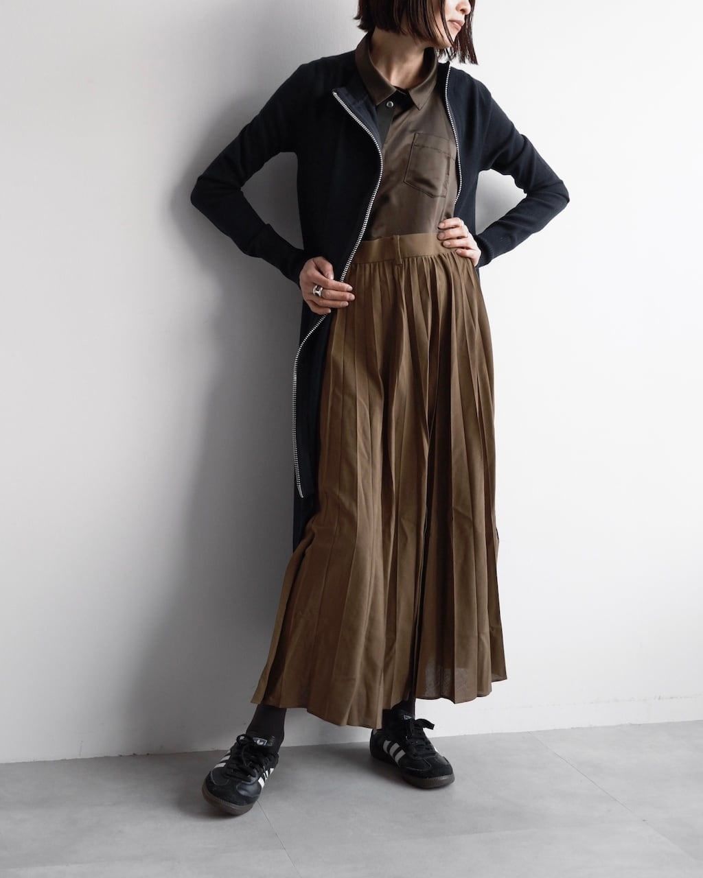 sacai SUITING MIX LAYERED KNIT DRESS | dear closet