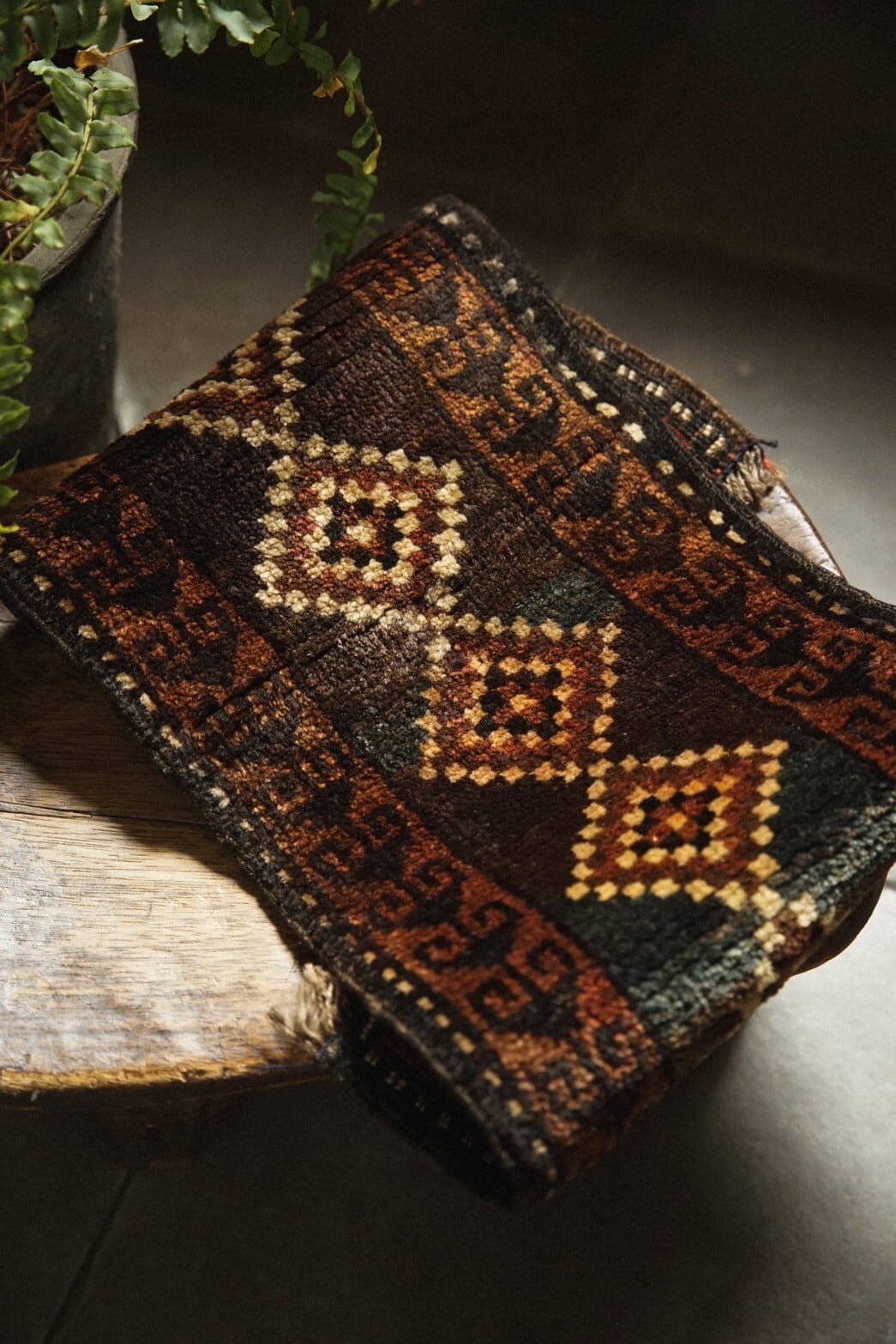 1174-Semi Antique Baluch rug