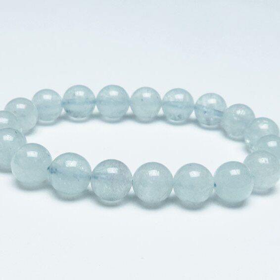アクアマリン ブレスレット 10mm 一点物 111-38467