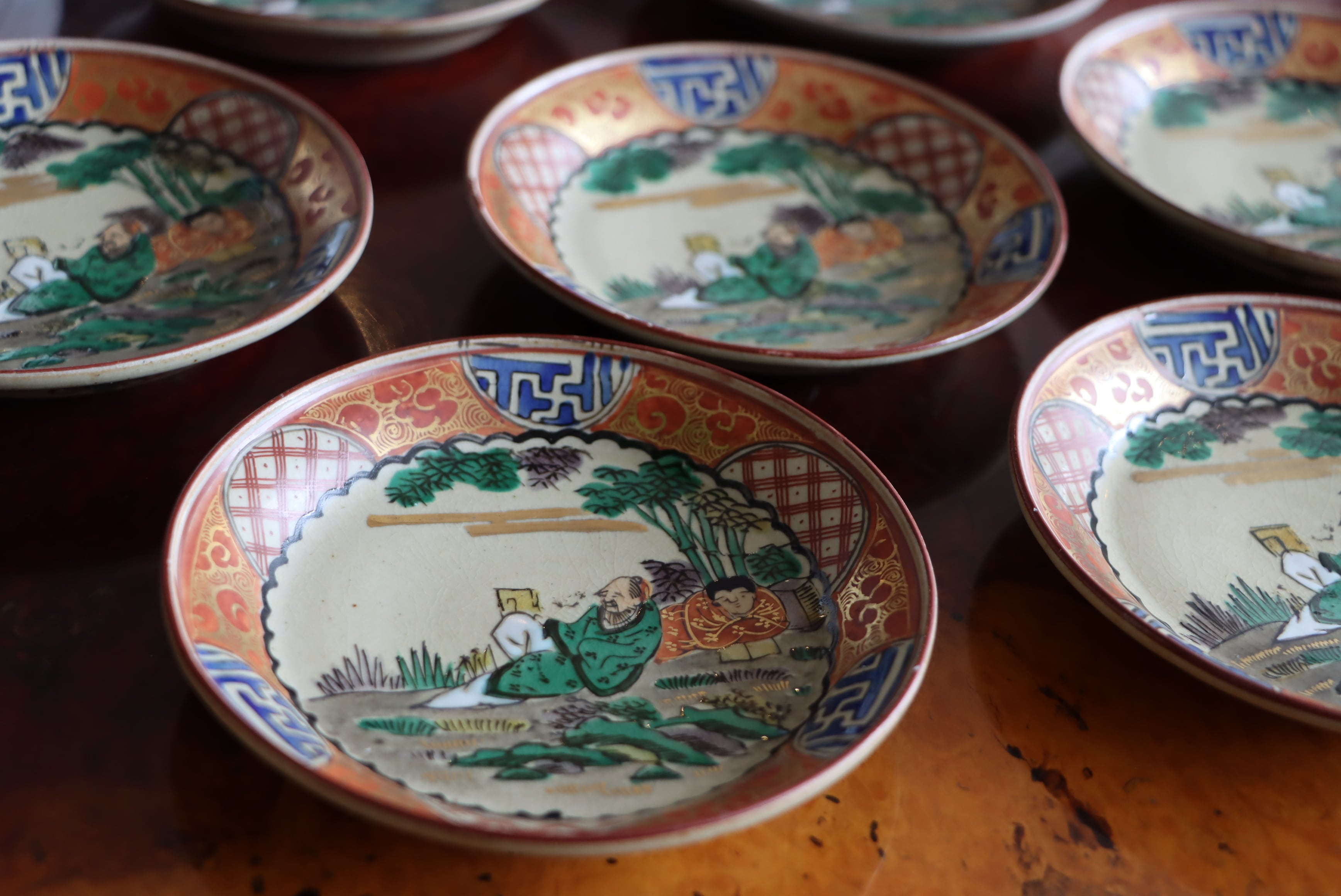 九谷焼 庄三手 色絵 人物文 小皿/Kutani small plate | (有)新原美術