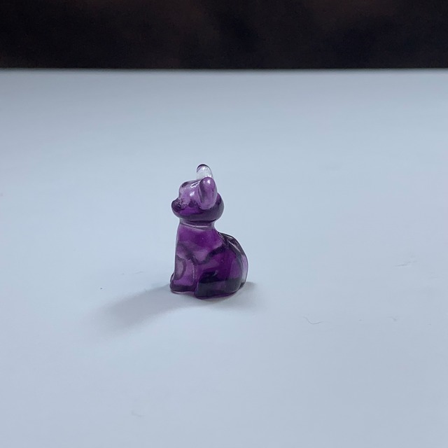 20.透明度有・可愛いフローライトねこちゃん