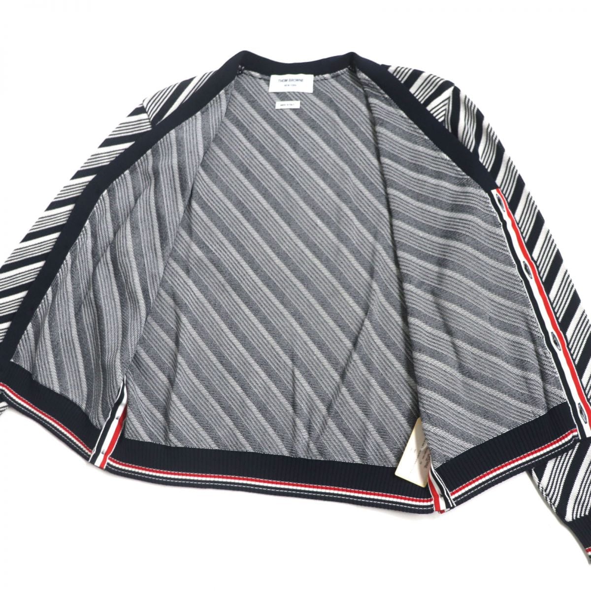 未使用品▽THOM BROWNE トムブラウン 斜めストライプ柄 未使用品▽THOM BROWNE トムブラウン 斜めストライプ柄