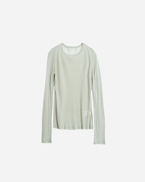[999HUMANITY] WOOL TENCEL BLENDED LAYERED T (JADE GREEN) 正規品  韓国 ブランド 韓国ファッション 韓国代行 999 ヒューマニティ HUMANITY 日本 店舗