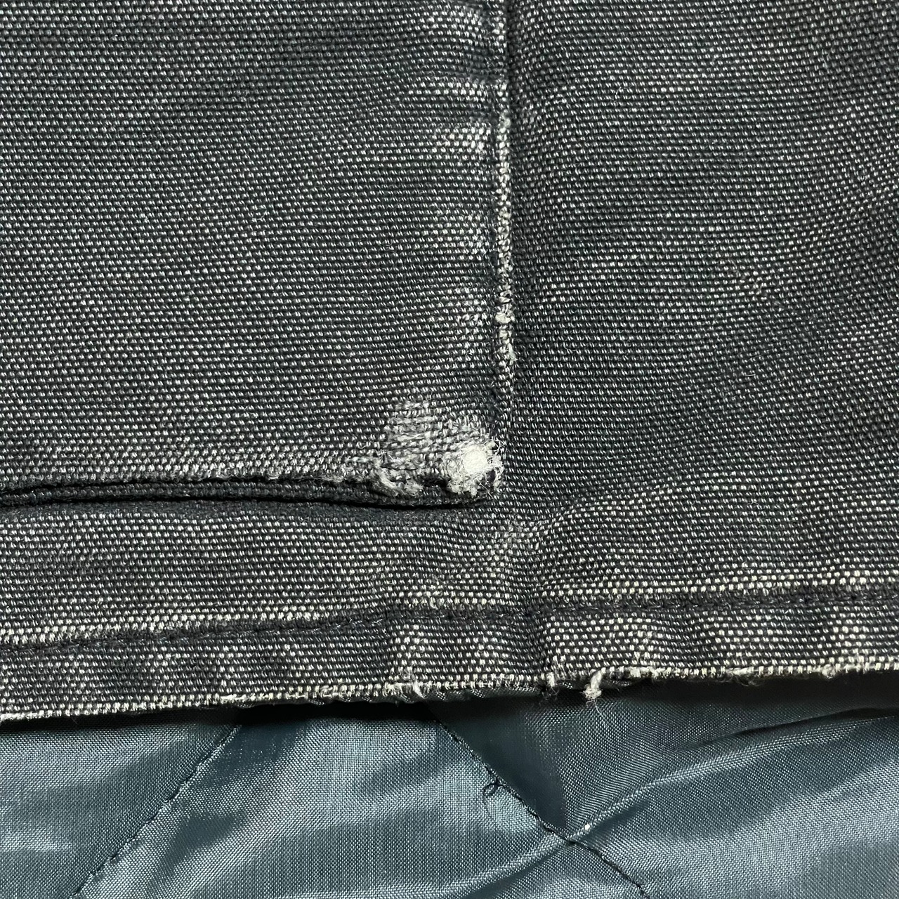 【Carhartt】80s 90s USA製 黒 ダックベスト 裏キルティング 前開き ジッパー ブラック XX-LARGE ビッグシルエット ビッグサイズ カーハート US古着