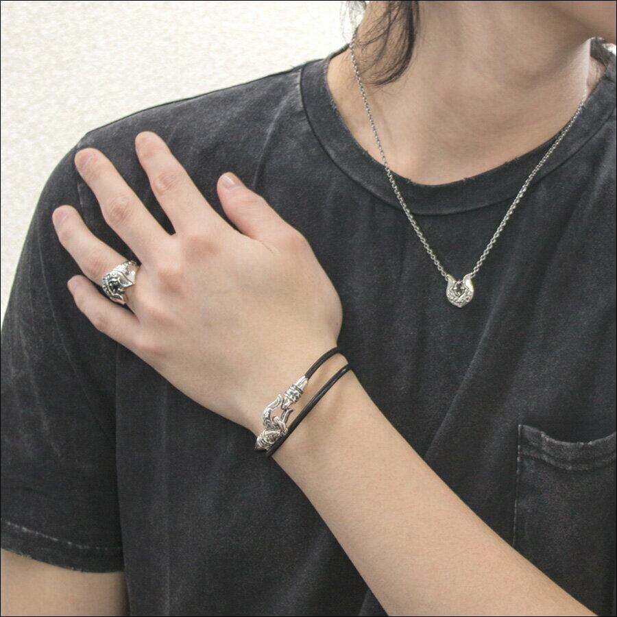 ホースシューレザーブレスレット ACB0103 Horseshoe leather bracelet