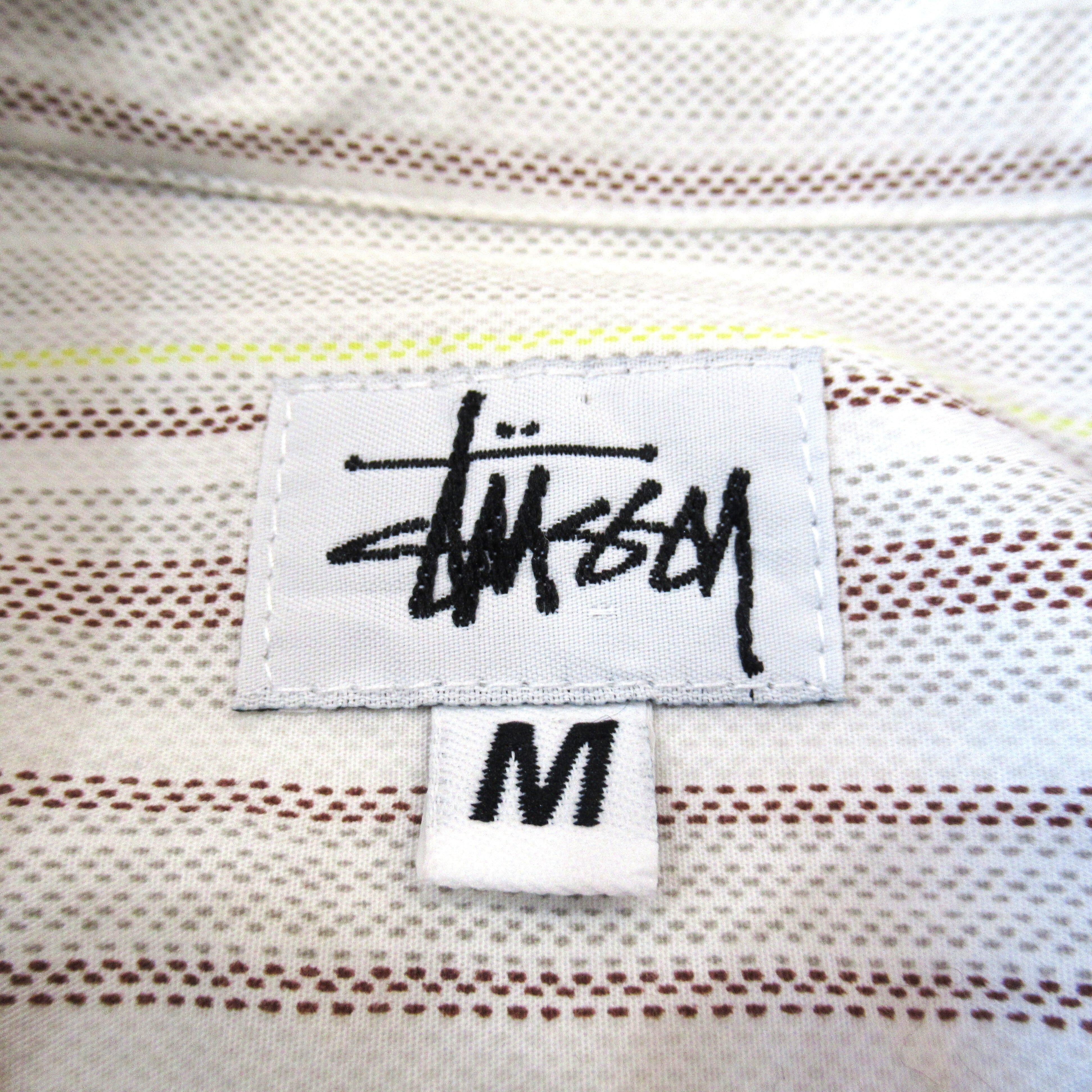 90S Old Stussy Stripe S/S Shirt【M】 | drop by