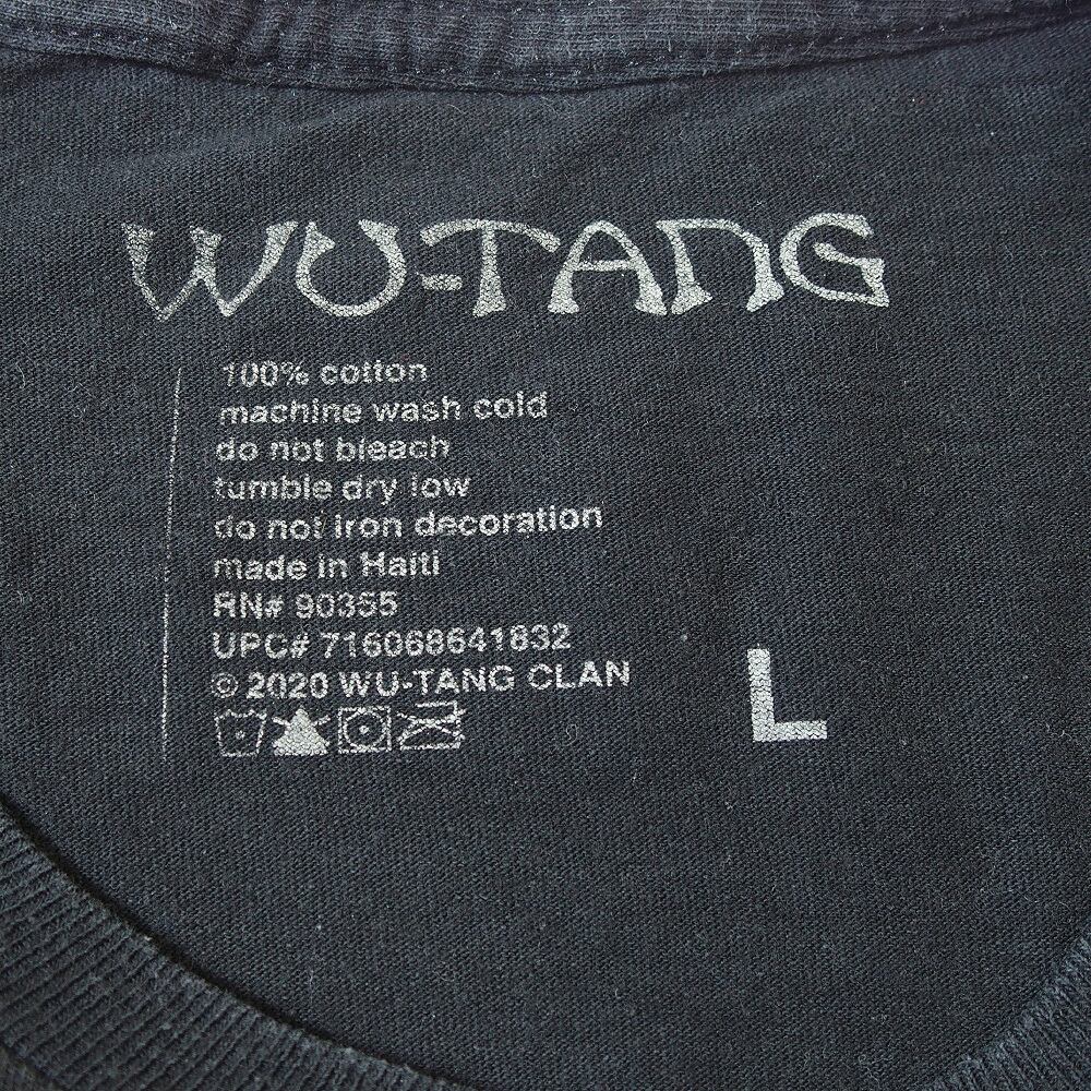 ウータンクランヒップホップバンドTシャツtシャツバンtラップteeデカロゴ黒半袖