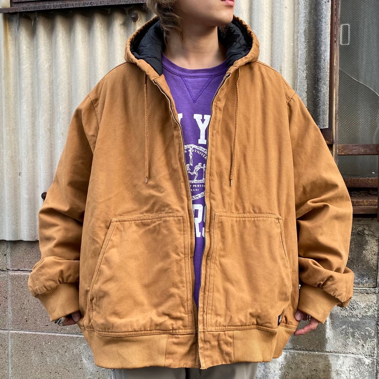 スーパービッグサイズ Dickies ディッキーズ フード付き ダック地 ...