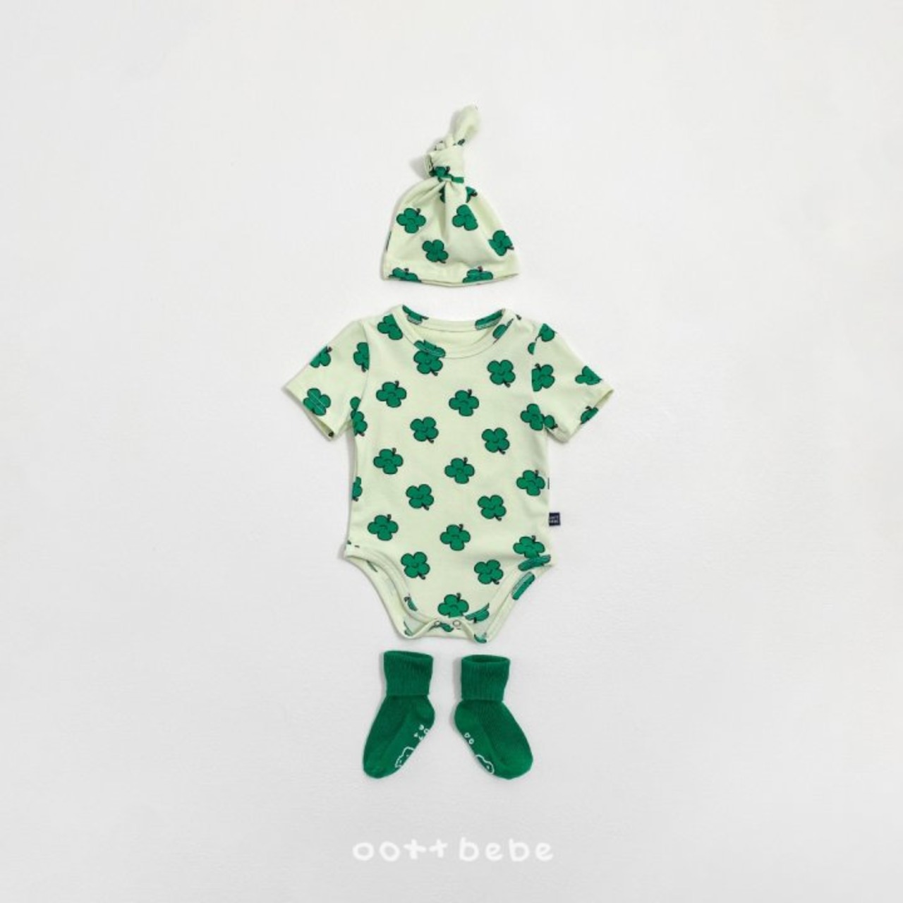 [oottbebe] Happy Friends Bodysuit Bonnet Set-up / [오뜨베베] 해피프렌즈슈트보넷세트