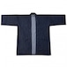 [江戸てん]デニムハッピ 日本製生地 袢纏 法被 羽織り 和服カーディガン 綿100％ メンズ