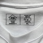 BADEN PLACE×RSB SAUNA CLUB Front Print S/S Tee WHITE
