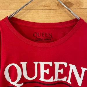 【QUEEN】オフィシャル バンドTシャツ ロックTシャツ フォトプリント ロゴ Lサイズ us古着