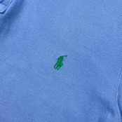 90s 00s Polo by Ralph Lauren ラルフローレン CUSTOM FIT ワンポイント 鹿の子 半袖 ポロシャツ M/水色系 メンズ オールド