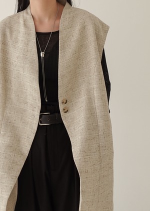 CF240216 tweed shape vest〈 各カラー残り僅か 〉