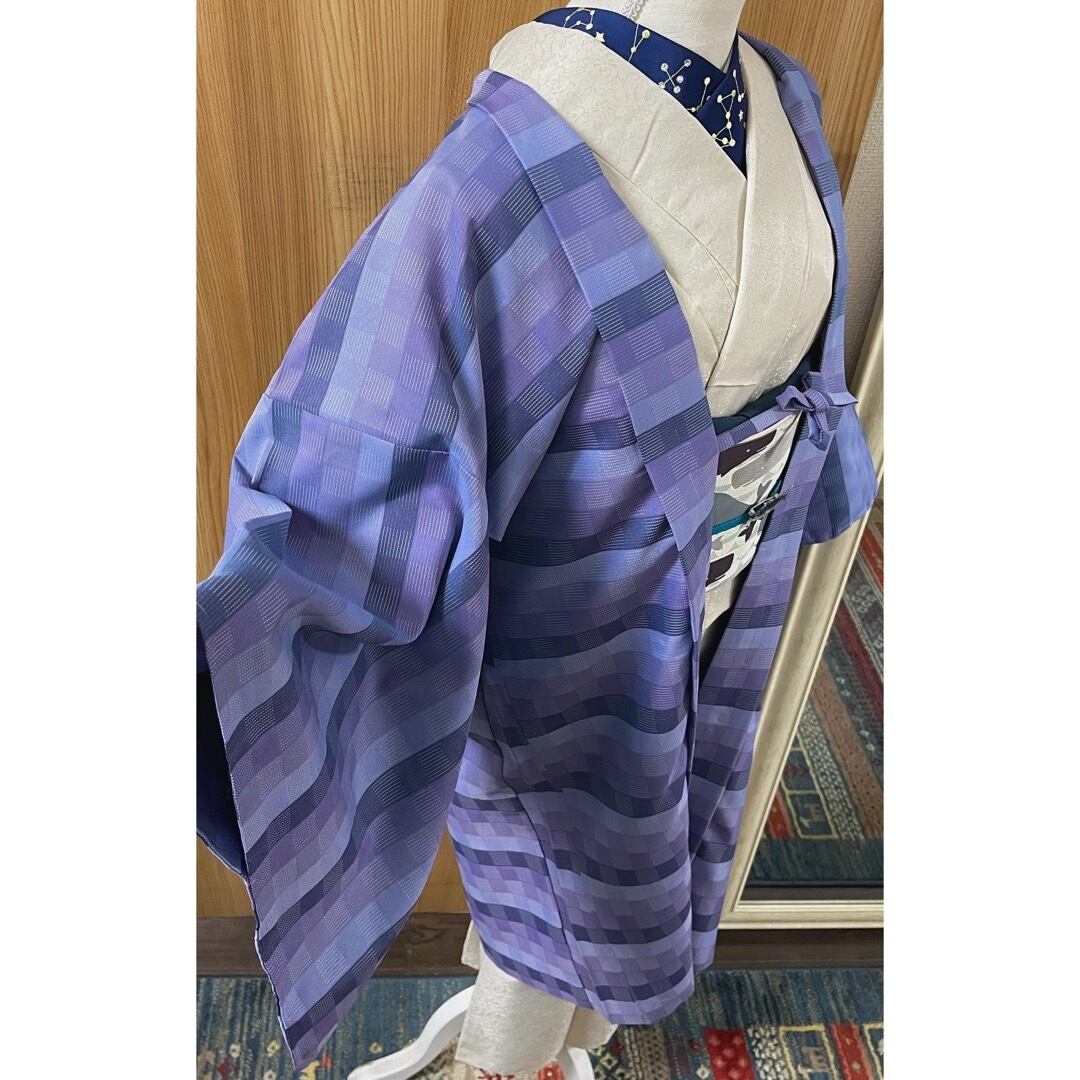 絞りの道行*正絹ラベンダー薄紫藤色 絞りの道行*正絹ラベンダー薄紫藤色
