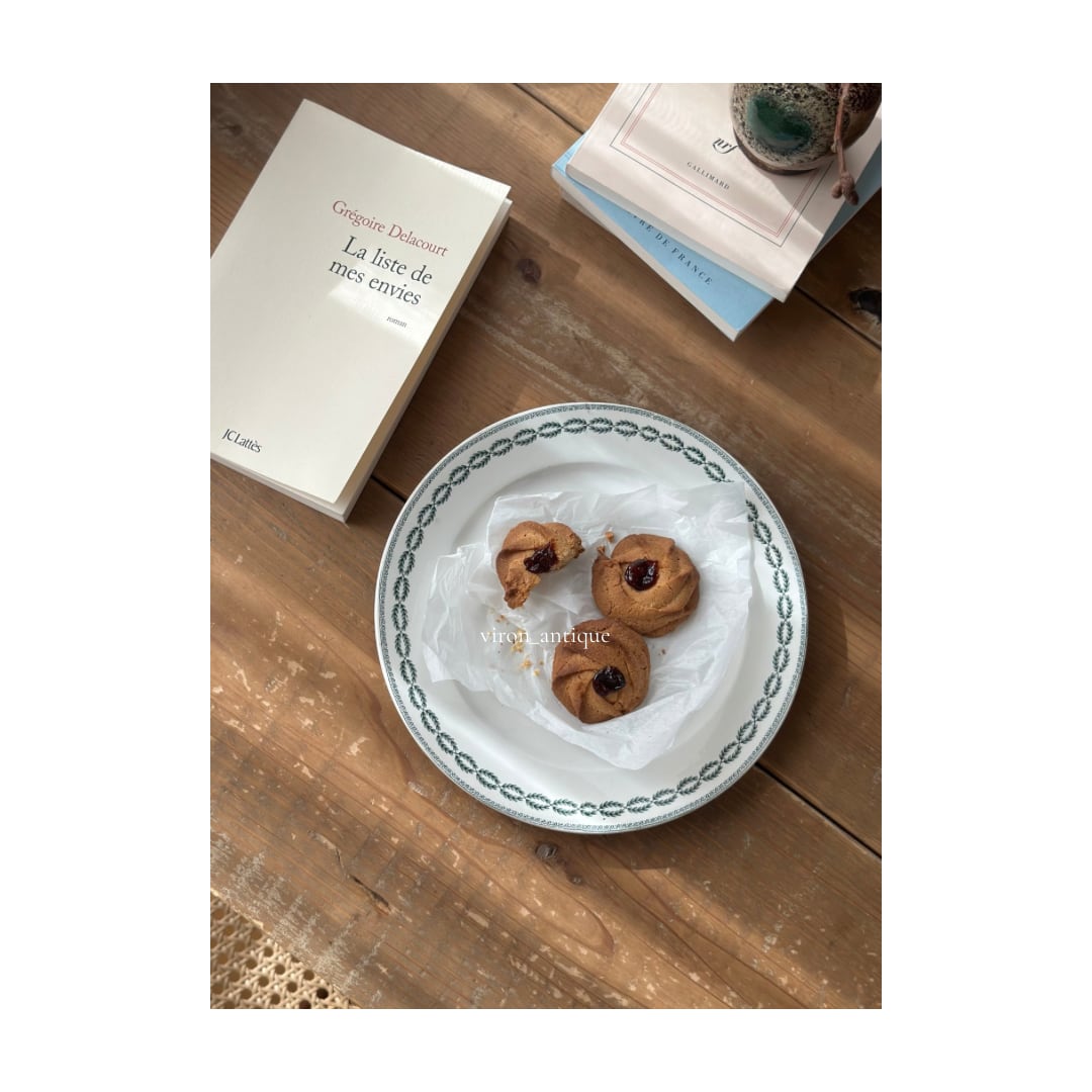 Sarreguemines サルグミンヌ / “NOBILIS” ローリエ模様の平皿プレート b