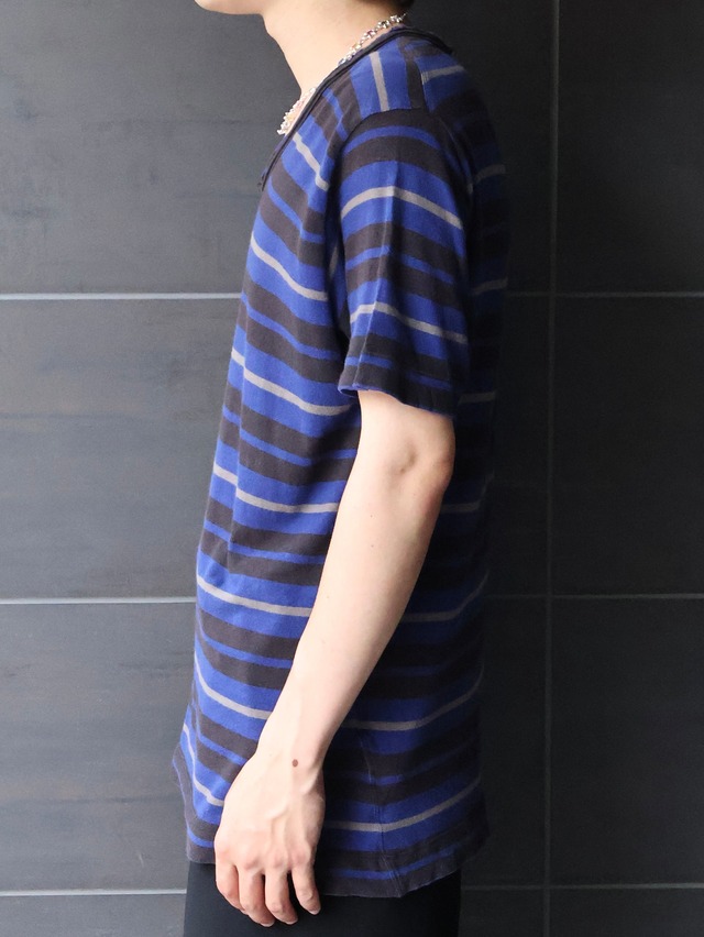 【diesel】V neck border top