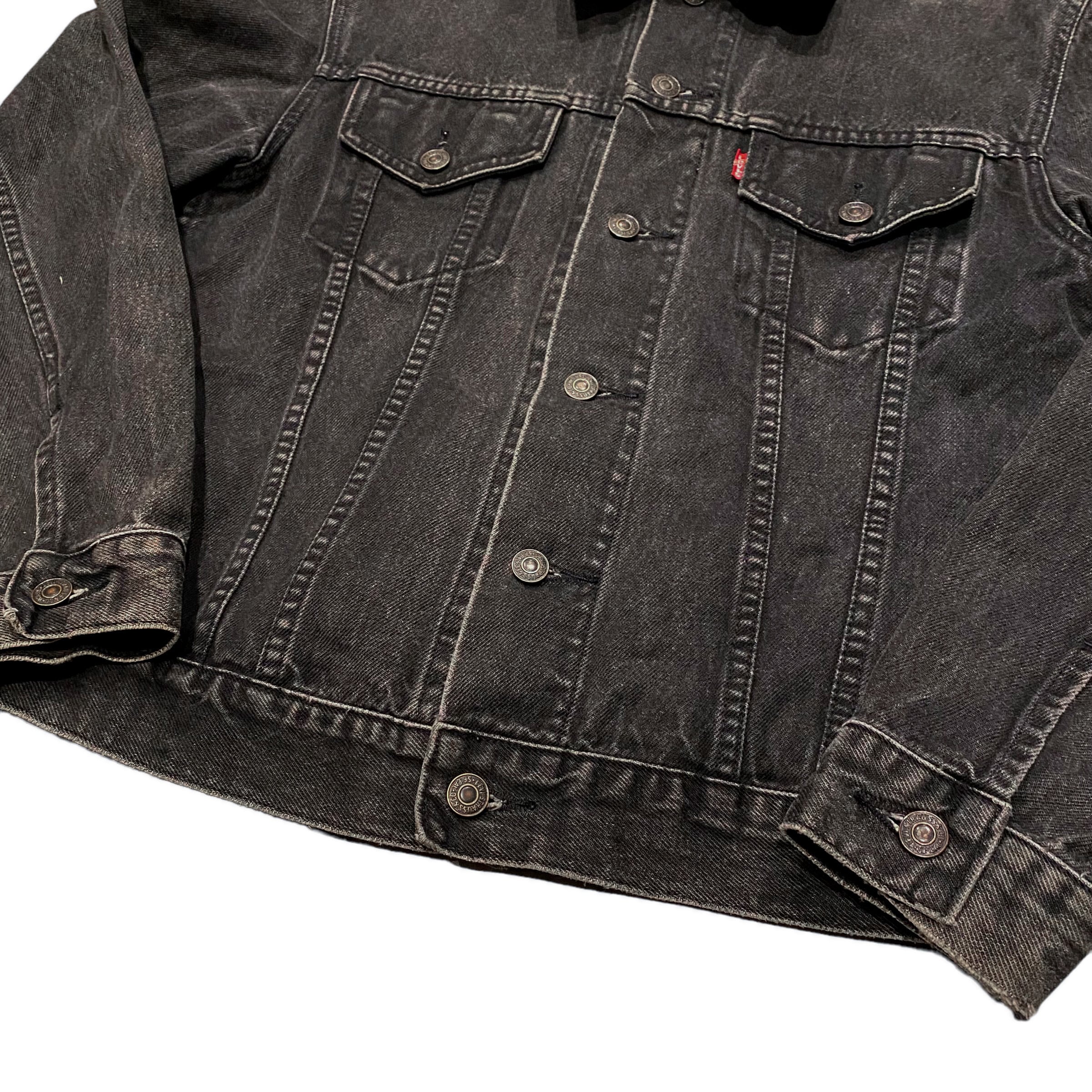 90-00's Levi's 70500 Black Denim Jacket L / リーバイス デニム