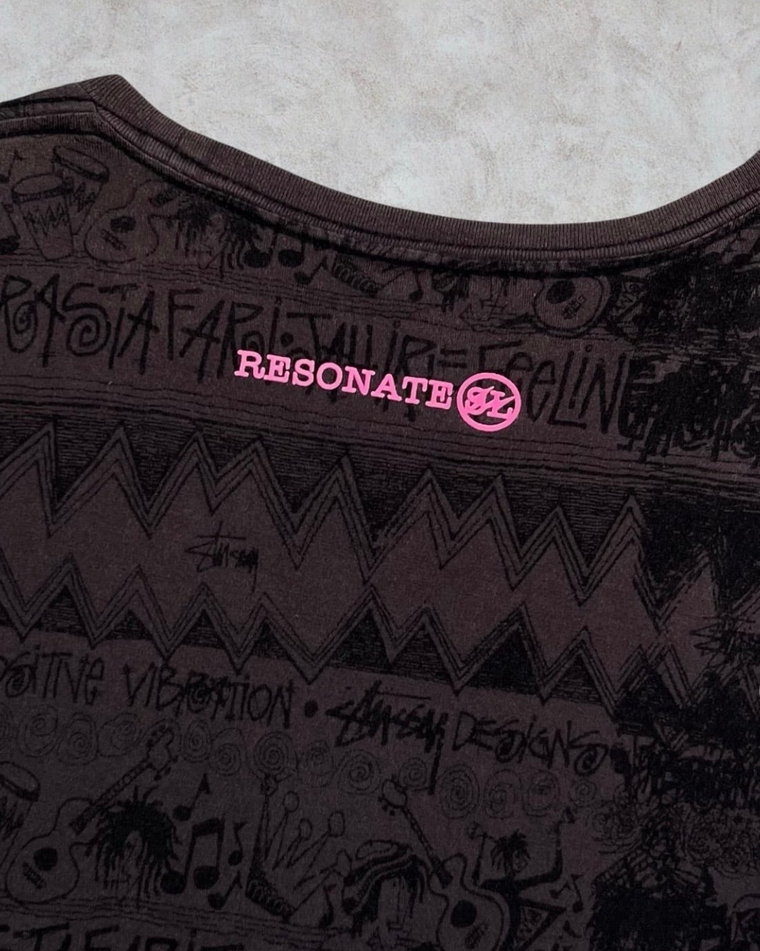 00's old stussy × RESONATE GOOD ENOUGH Tom Tom Tee “総柄