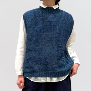 nume 5G WG washi blend mock neck vest