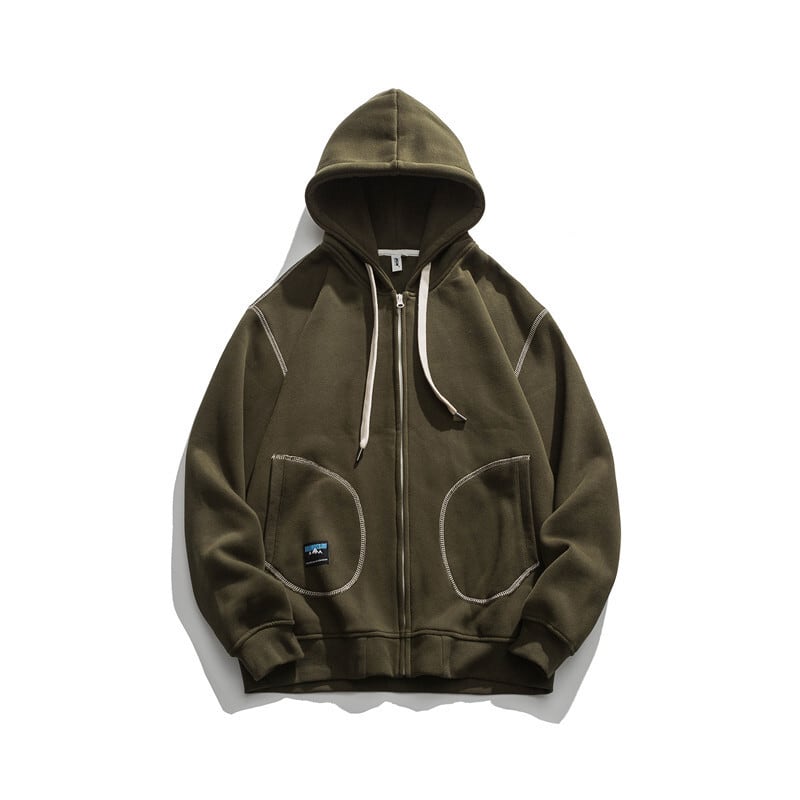 【新作】【送料無料】 Yidaoヴィンテージ2020秋の流行のメンズカーディガンフード付きセーターeseレトロな大学スタイルのポケットデコレーションジャケットメンズ-アリババ オータム 秋物 ビンテージ hip6-161170183330841