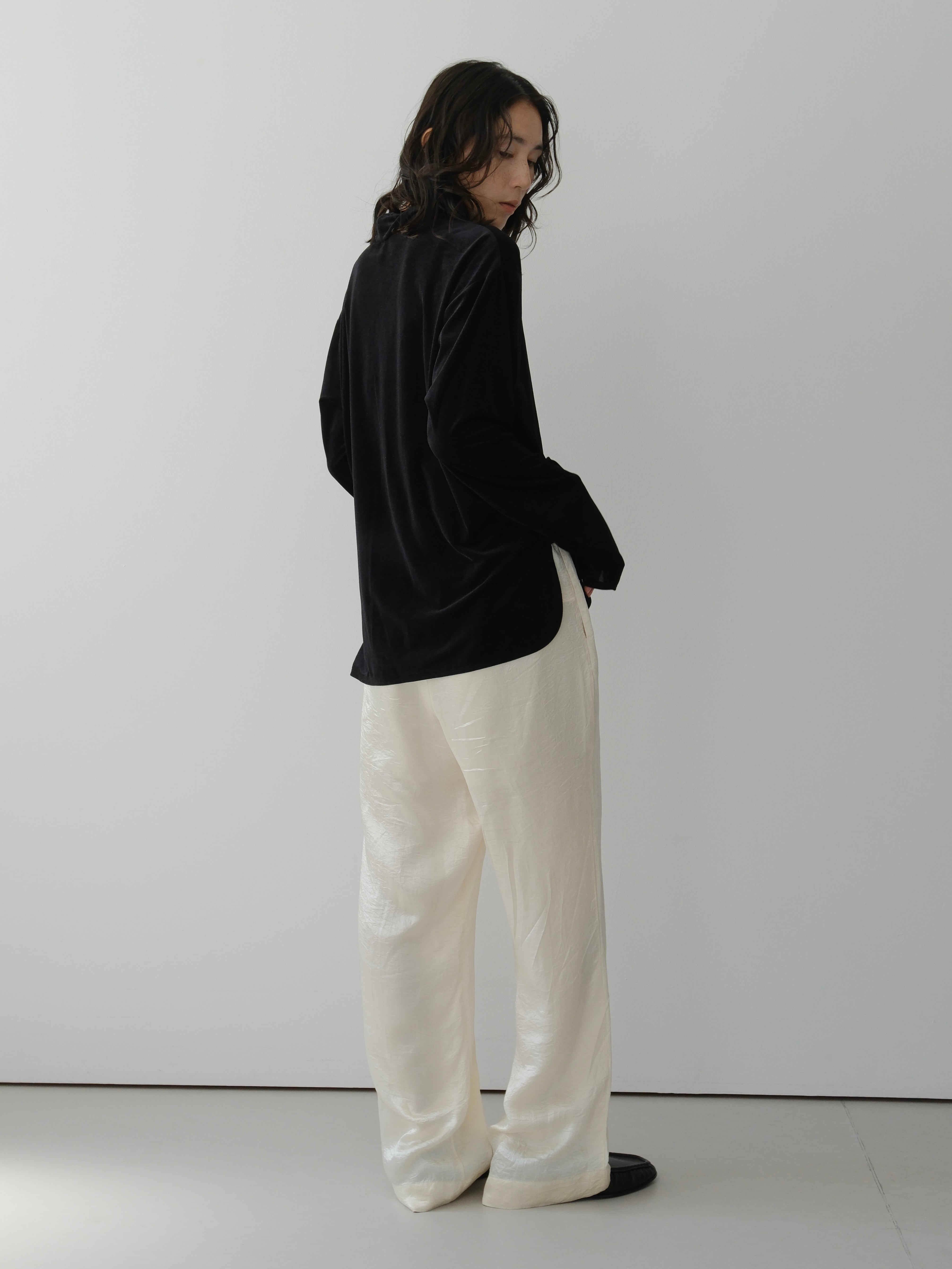 wrinkle satin pants - made in Japan - | aéré