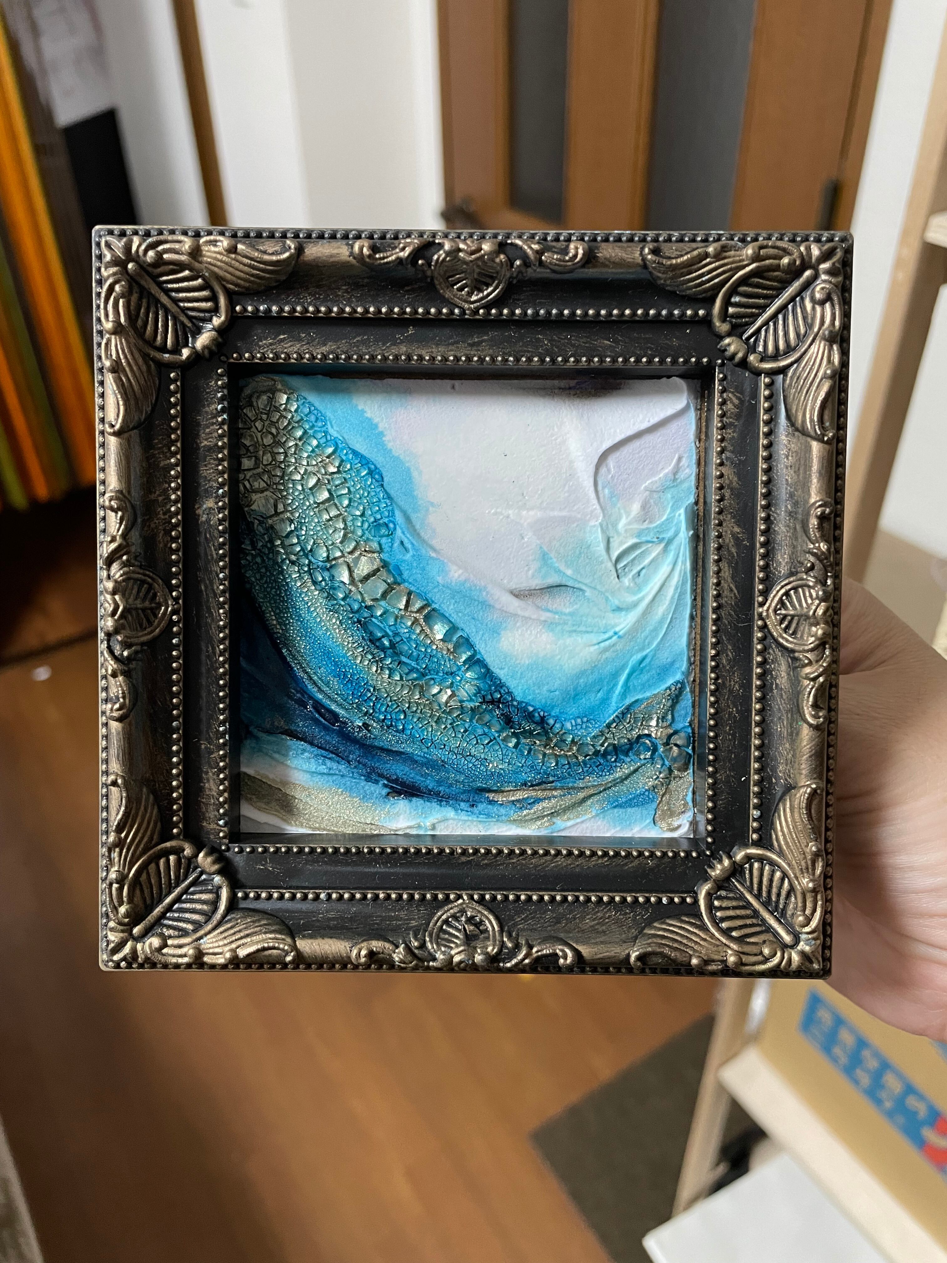 テクスチャーアート ミニアート 現代画 インテリア雑貨 抽象画 一点