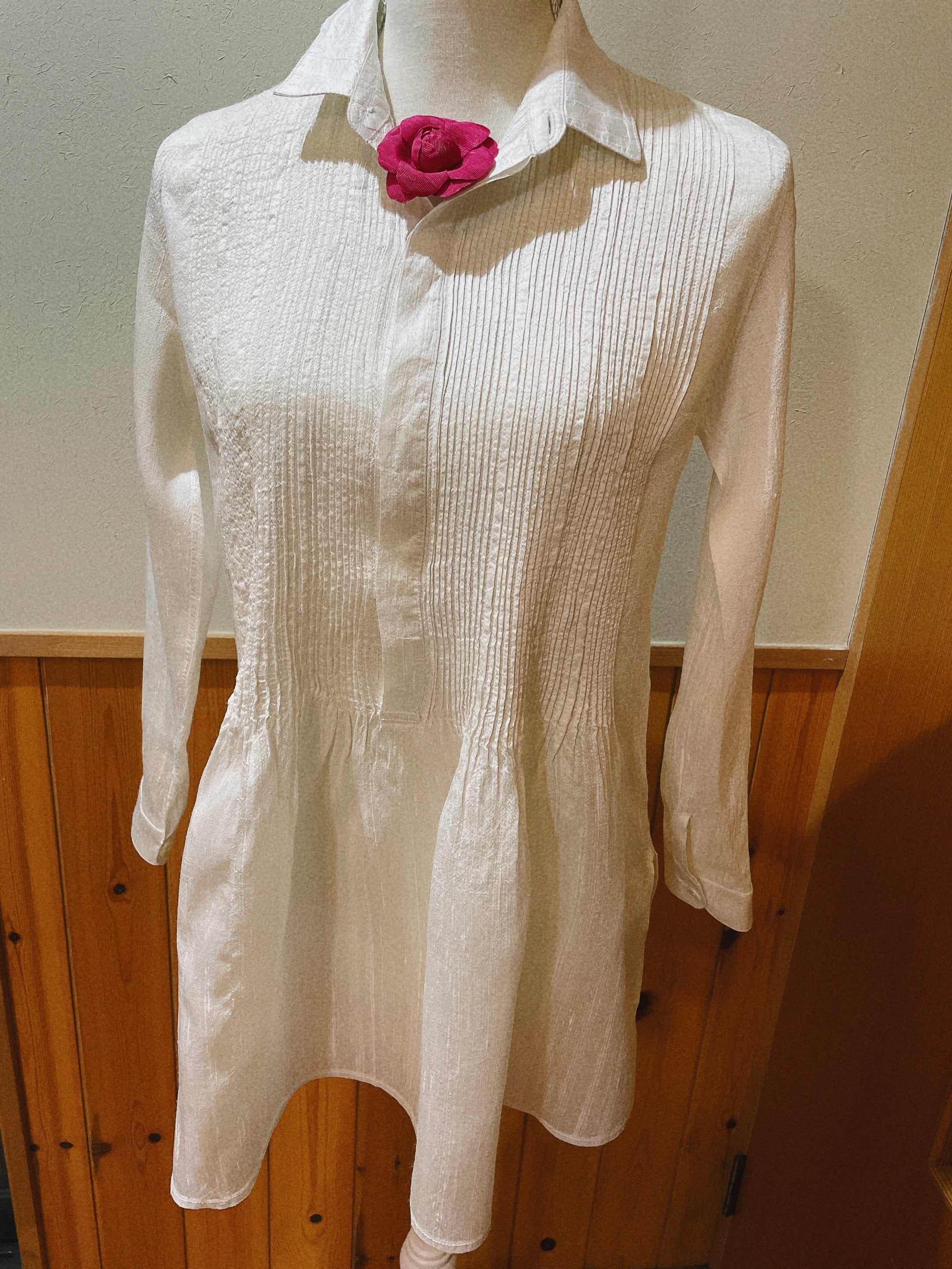 pero シルク100% フラワープリントチュニックドレス シルク100%チュニック pero シルク100% フラワープリント